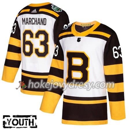 Dětské Hokejový Dres Boston Bruins Brad Marchand 63 2019 Winter Classic Adidas Bílá Authentic